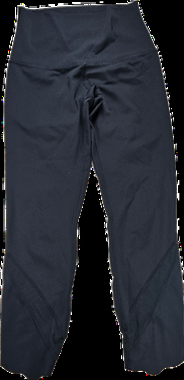 Lululemon Women’s Black Small High Rise Capri Leggings Mesh Panels Stretch